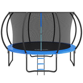 VEVOR 3.66m Trampoline, 181 kg Trampoline with Enclosure Net, Ladder, and Curved Pole, Heavy Duty Trampoline with Jumping Mat and Spring Cover Padding, Outdoor Recreational Trampolines for Kids Adults
